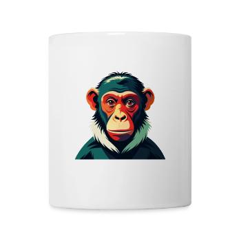 Singe Dessin Animé Personnage Animal De Compagnie Coloré - Mug blanc - blanc - Devant