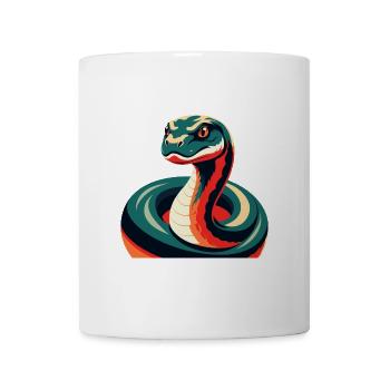 Anaconda dessin animé personnage animal de compagnie coloré - Mug blanc - blanc - Devant