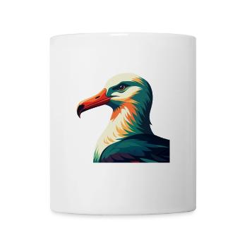 Albatross Personnage De Dessin Animé Animal De Compagnie Coloré - Mug blanc - blanc - Devant