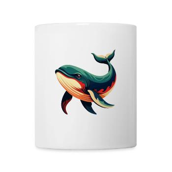 Whale Cartoon Character Colorful Pet Animal - Mug - white - Front