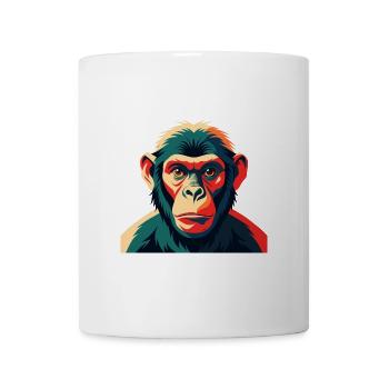 Singe Dessin Animé Personnage Animal De Compagnie Coloré - Mug blanc - blanc - Devant