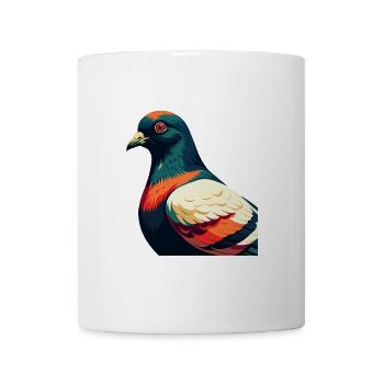 Pigeon Cartoon Character Colorful Pet Animal - Mug - white - Front