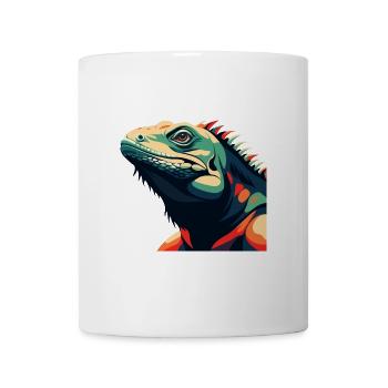Iguana Cartoon Character Colorful Pet Animal - Mug - white - Front