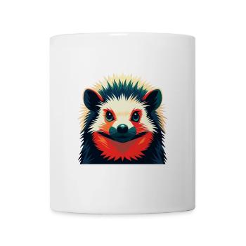 Igel Cartoon Figur Buntes Haustier Tier - Tasse - Weiß - Vorne