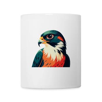 Falcon Cartoon Character Colorful Pet Animal - Mug - white - Front