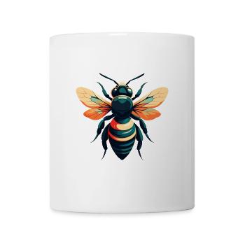 Biene Cartoon Figur Buntes Haustier Tier - Tasse - Weiß - Vorne