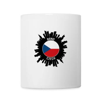 Brünn Skyline Tschechische Flagge Reise Souvenir - Tasse - Weiß - Vorne