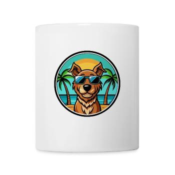 Pudelpointer Chien Race Dessin Animé Lunettes De Soleil Plage - Mug blanc - blanc - Devant