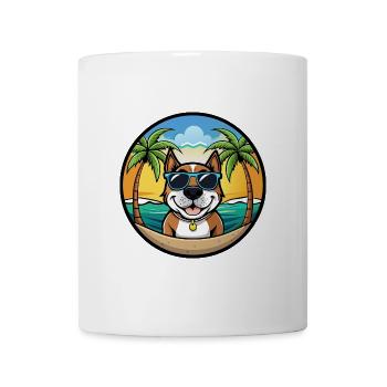 Perdiguero Navarro Hunderasse Cartoon Sonnenbrille - Tasse - Weiß - Vorne