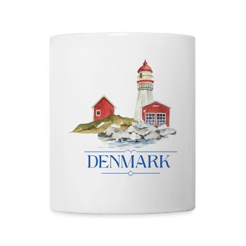 Denmark lighthouse tiny house by the sea - Mug - white - Front