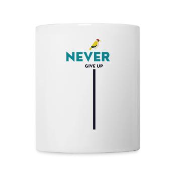 never give up bird - Tasse - Weiß - Vorne