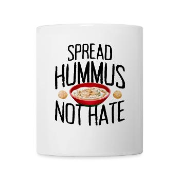 Spread Hummus Not Hate Vegan Geschenk Für Veganer - Tasse - Weiß - Vorne