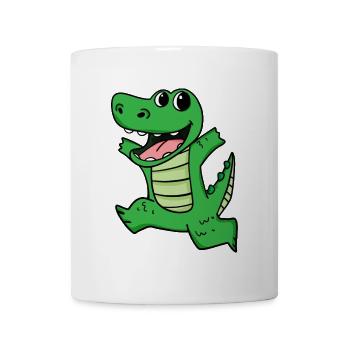 Krokodil Niedlich froh lustig - Tasse - Weiß - Vorne