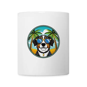 Entlebucher Sennenhund Rasse Cartoon Sonnenbrille - Tasse - Weiß - Vorne