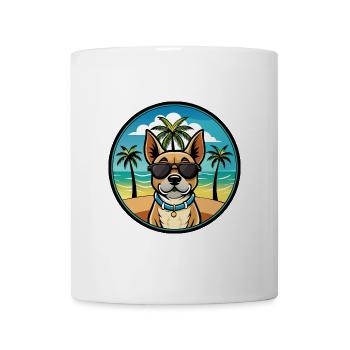 Braque Du Bourbonnais Hunderasse Cartoon Sonnenbrille - Tasse - Weiß - Vorne