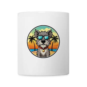 Bouvier Des Flandres Hunderasse Cartoon Sonnenbrille - Tasse - Weiß - Vorne