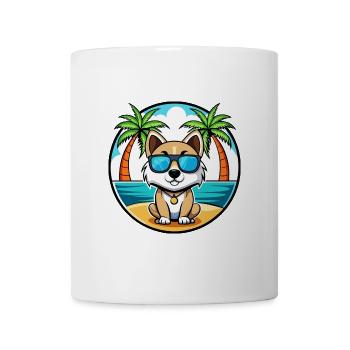 Akbash Hunderasse Cartoon Sonnenbrille Strand - Tasse - Weiß - Vorne