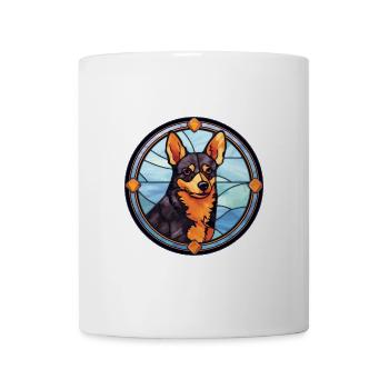 Lancashire Heeler Hunderasse Buntes Glas Bunt - Tasse - Weiß - Vorne