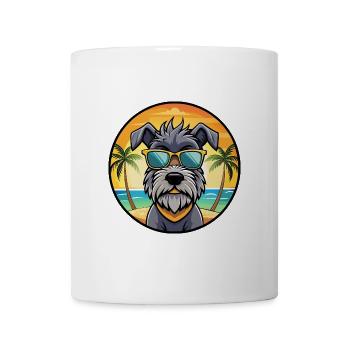 Bouvier Des Ardennes Hunderasse Cartoon Sonnenbrille - Tasse - Weiß - Vorne