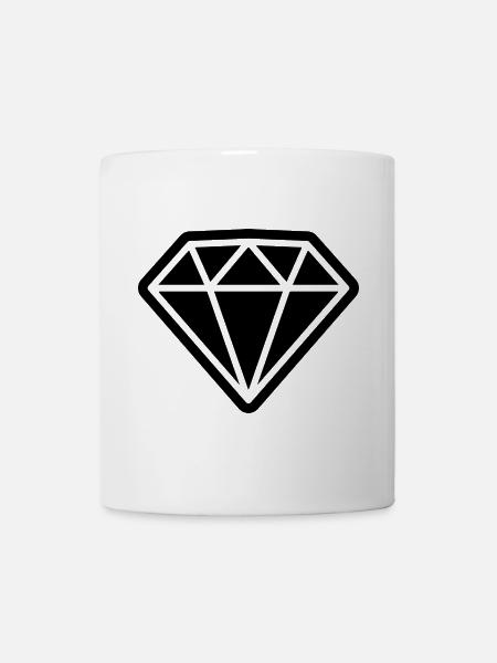 Diamant-Symbol - Tasse - Weiß