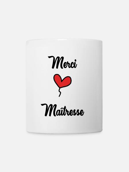 MERCI. MAÎTRESSE - Mug blanc - blanc