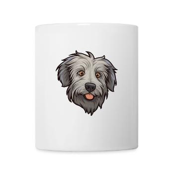 Pyrenäen-Schäferhund-Rasse Cartoon Kawaii Illustration - Tasse - Weiß - Vorne