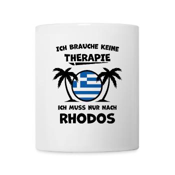 Rhodos Griechenland – Urlaub & Erinnerungen - Tasse - Weiß - Vorne