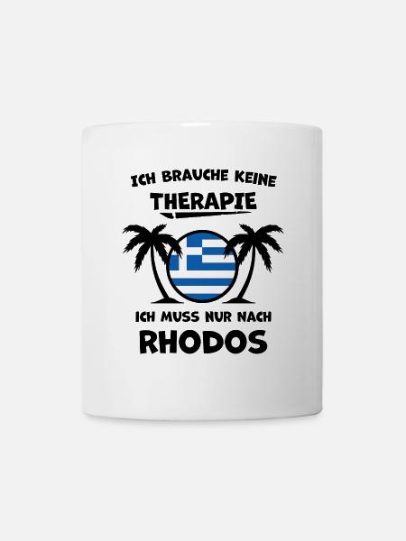 Rhodos Griechenland – Urlaub & Erinnerungen - Tasse - Weiß