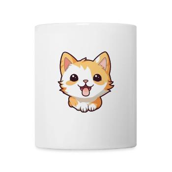 Pixie Bob Katze Cartoon Aquarell Illustration - Tasse - Weiß - Vorne
