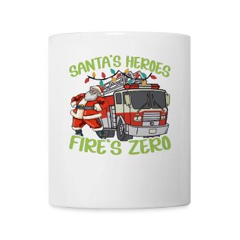 Santa's Heroes Feuerwehr Null Brandbekämpfung Weih - Tasse - Weiß - Vorne