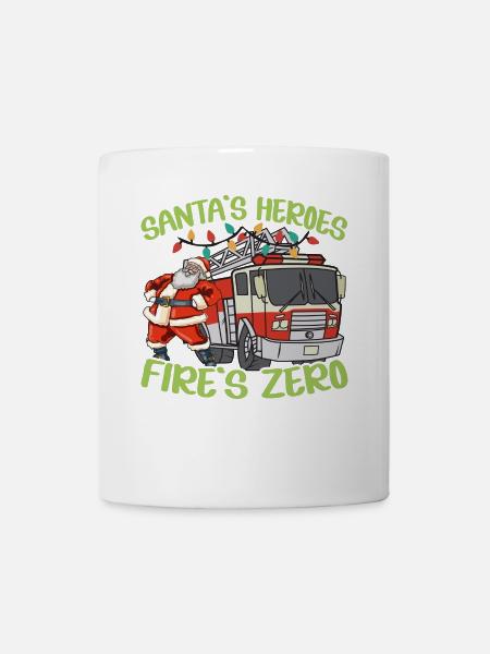 Santa's Heroes Feuerwehr Null Brandbekämpfung Weih - Tasse - Weiß