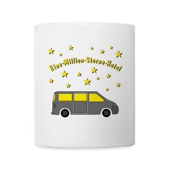eine million sterne hotel campingbus - Tasse - Weiß - Vorne