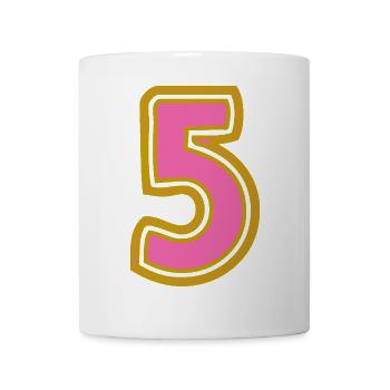 5. 5 YEARS. 5th ANNIVERSARY. 5 YEAR ANNIVERSARY - Mug - white - Front