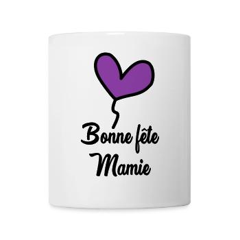 BONNE FÊTE MAMIE - Mug blanc - blanc - Devant