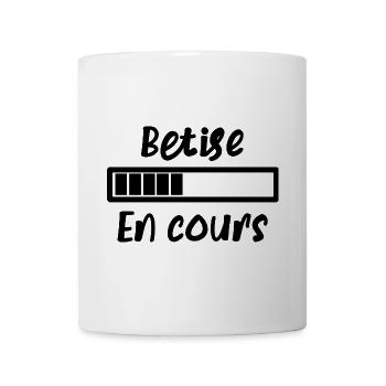 Bêtise en cours - Mug blanc - blanc - Devant