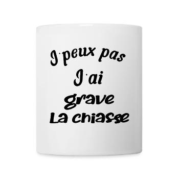 j'peux pas, j'ai grave la chiasse - Mug blanc - blanc - Devant