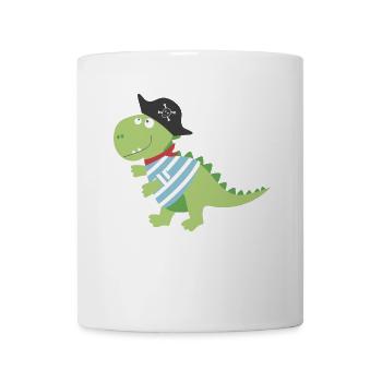 Dino Pirat Piratenkostüm Halloween Karneval Jungen - Tasse - Weiß - Vorne