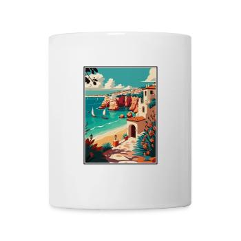 Lagos Portugal Vintage Reiseposter WPA Souvenir - Tasse - Weiß - Vorne