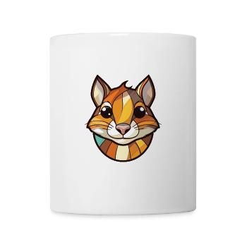 Chipmunk bunte Aquarell-Tierillustration - Tasse - Weiß - Vorne