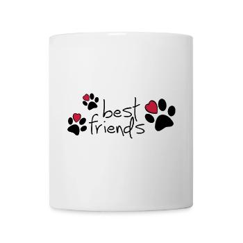 Slagon bester Freund, ich liebe meinen Hund oder meine Katze. - Tasse - Weiß - Vorne