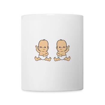 Twin Babys - Tasse - Weiß - Vorne