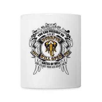 zodiac scorpio skorpion Shirt - Tasse - Weiß - Vorne