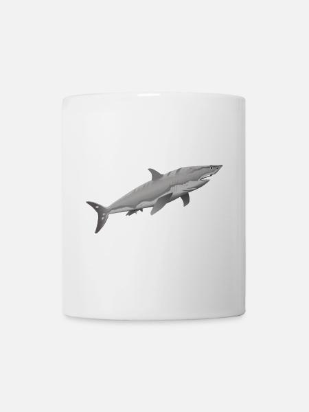 weisser Hai großer weißer Hai - Tasse - Weiß