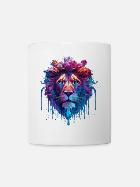 Spiritueller Löwenzauber - Tasse - Weiß