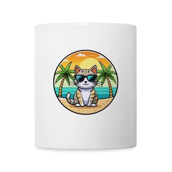 Amerikanische Kurzhaarkatze Rasse Cartoon Sonnenbrille - Tasse - Weiß - Vorne