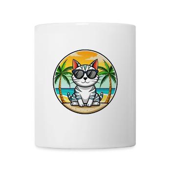 Amerikanische Kurzhaarkatze Rasse Cartoon Sonnenbrille - Tasse - Weiß - Vorne