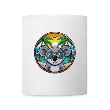 Koala Lustige Cartoon Sommer Strand Sonnenbrille Cool - Tasse - Weiß - Vorne