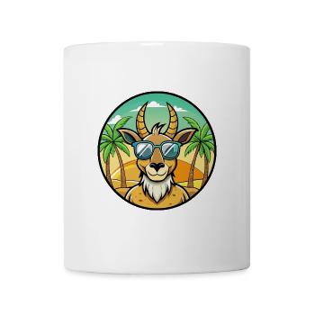Antelope Funny Cartoon Summer Beach Sunglasses - Mug - white - Front