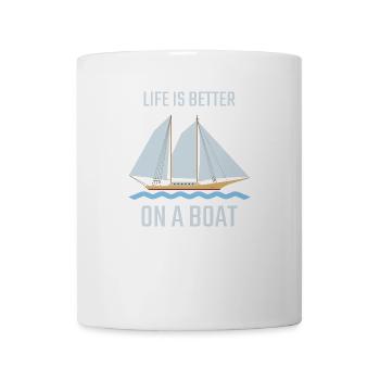 Boot Bootfahren - Tasse - Weiß - Vorne