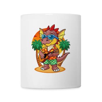 Lunettes de soleil de plage d’été de dessin animé de dragon drôle - Mug blanc - blanc - Devant